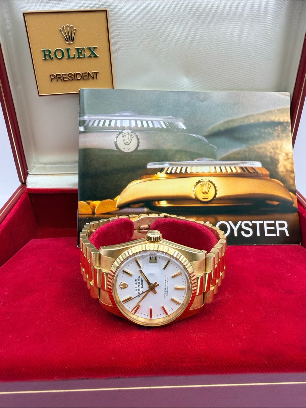 Rolex President Gold Watch with White Dial